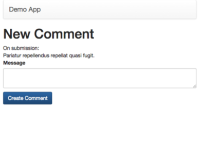 Demo New Comment View